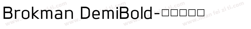 Brokman DemiBold字体转换